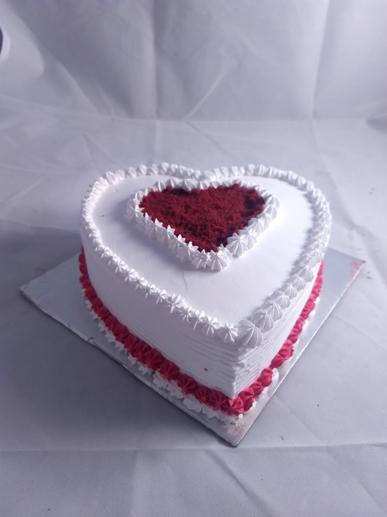 Red Velvet Heart Shape Cake