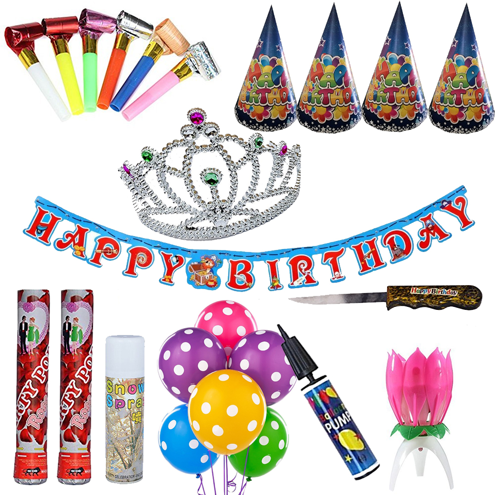 Birthday Celebration Kit for Girl (75 Pieces)