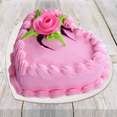 Heartshape Strawberry Cake