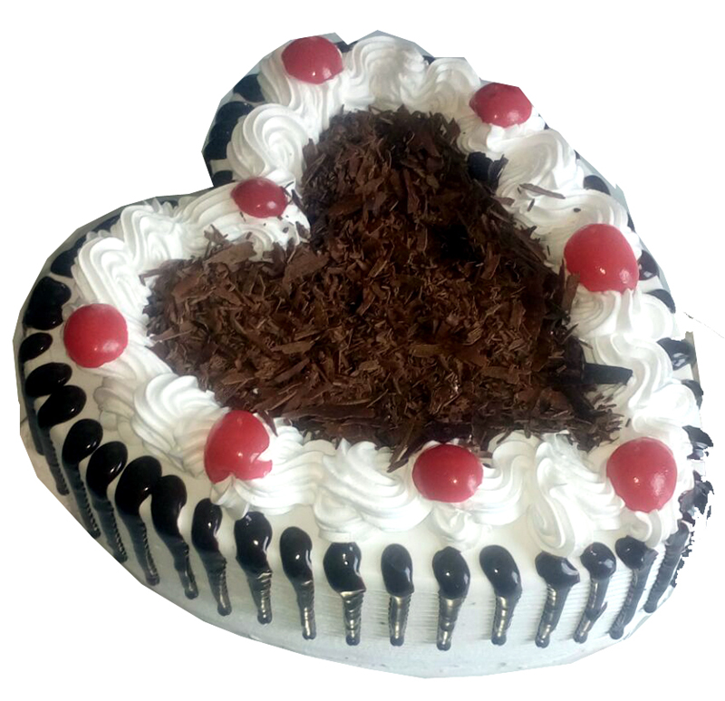 1Kg Heartshape Black Forest Cake