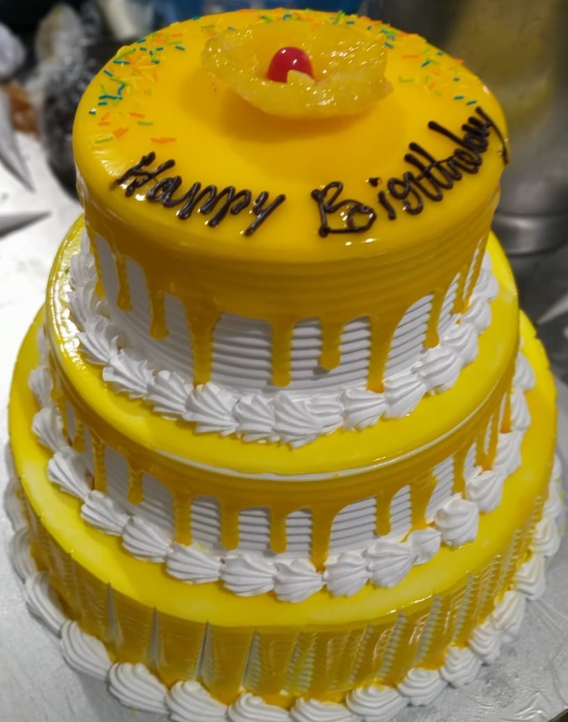 5Kg 3 Tier Pineapple Jelly Wedding Cake