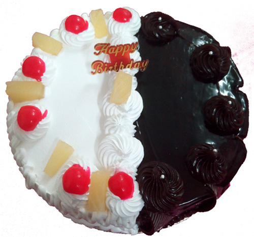 2-in-1 pineapple truffle cake