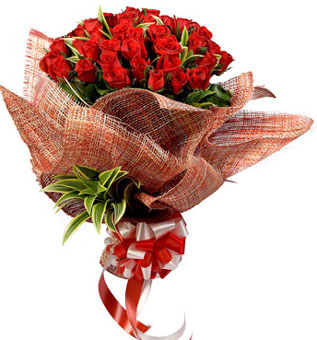 send flower Ganeshpura DelhiShiny Red