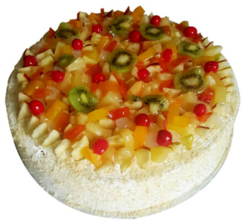 Fresh Fruit Cocktail Cake