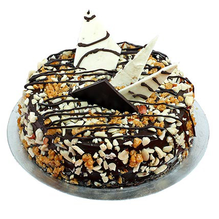 send flower West Patel NagarNutty Crunchy Chocolate Cake